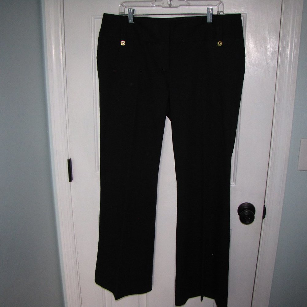 Black wide leg trousers